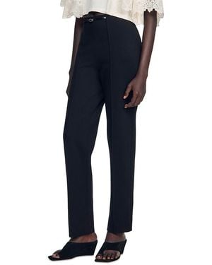 Sandro Sawye Straight Leg Pants - Blue