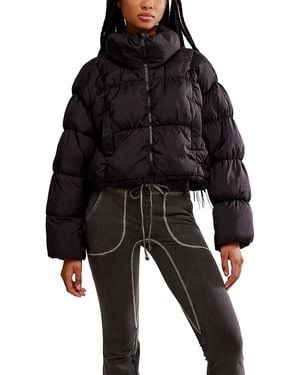 Free People A Bubble Puffer Coat - Black