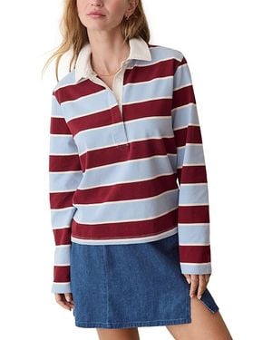 Marine Layer Dream Cotton Rugby Tee - Red