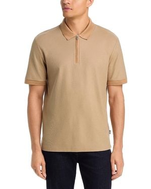 BOSS H-Pei Jersey Cotton Polo Shirt - Natural