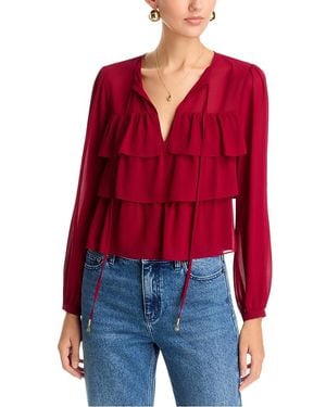 Michael Kors Ruffled Tiered Long Sleeve Top
