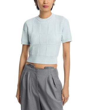 Toccin Cori Basketweave Sweater - Blue