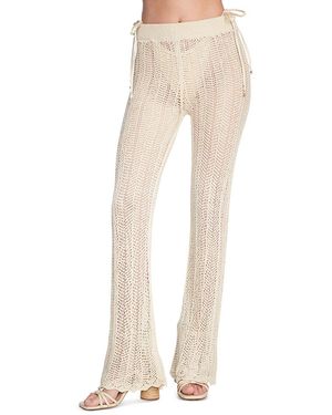CAPITTANA Raffa Scalloped Cover Up Pants - Natural
