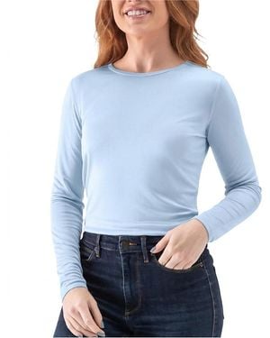 Uwila Warrior Silk Blend Long-Sleeve Base Layer Shirt - Blue