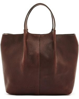 Il Bisonte Nina Pleated Leather Crossbody - Brown