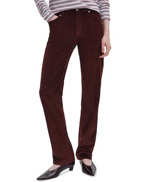 Rag & Bone Harlow Corduroy High Rise Slim Straight Jeans - Purple