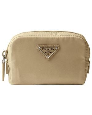 Prada Micro Re-Nylon Pouch - Brown