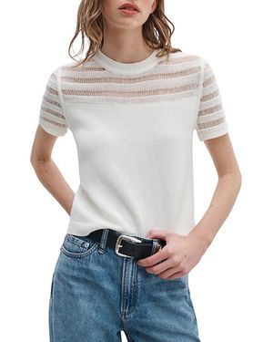 Rag & Bone Britt Crewneck Short Sleeve Sweater - Gray