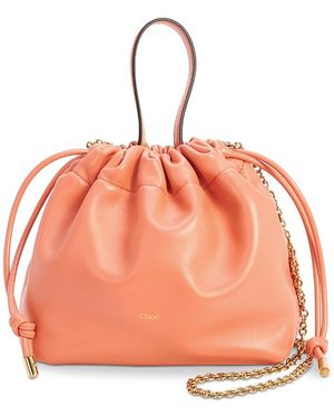 Chloé Mini Leather Shoulder Bag - Orange