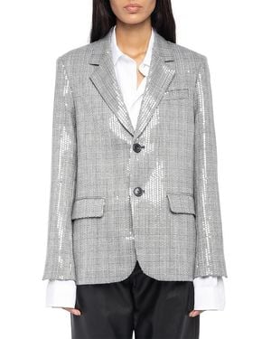 Zadig & Voltaire Vanille Sequined Blazer - Gray