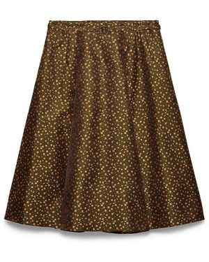 Prada Jacquard Duchesse Skirt - Natural