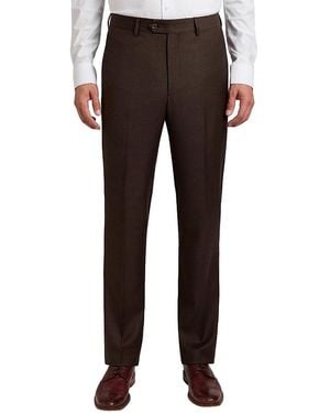 Santorelli Roma2 Super 130's Bi-Stretch Wool Pants - Brown