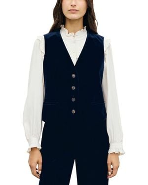Gerard Darel Jae Velveteen Vest - Blue