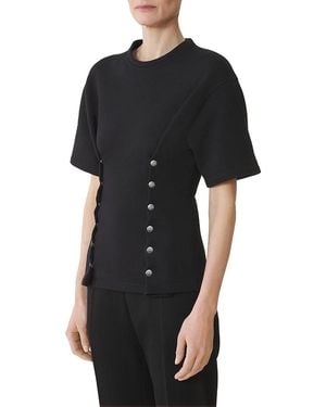 Lanvin Cotton Fleece And Cashmere T-Shirt - Black