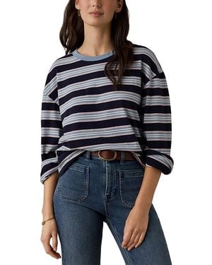 Faherty Sunwashed Long Sleeve Retro Tee - Blue