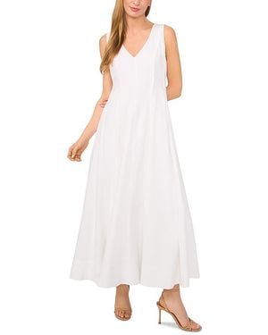 Ted Baker Sleeveless V Neck Pleated Maxi Dress - White