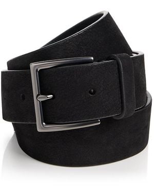 Vince Burnished Leather Belt - Black