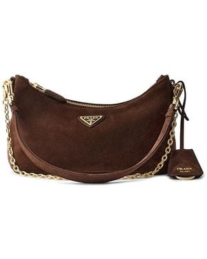 Prada Suede Mini-Bag - Brown
