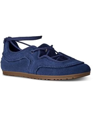 UGG Quill Shearling Lined Ballet Sneakers - Blue