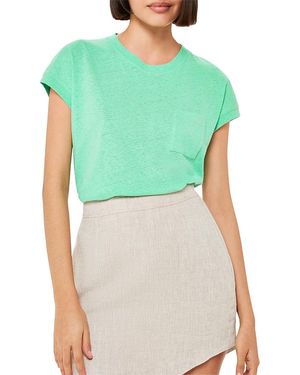 Whistles Ember Linen Mix Pocket Tee - Green