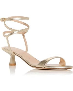 Stuart Weitzman Nudist Wrap 50 Sandals - Metallic