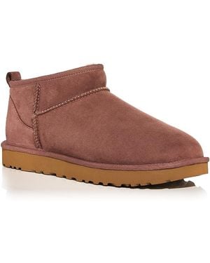 UGG Classic Ultra Mini Shearling Booties - Brown