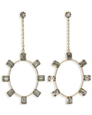Ramy Brook Stone Jewelry Alanna Long Circle Drop Earrings - White