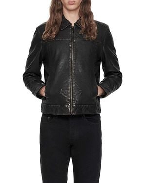 AllSaints Oakland Leather Jacket - Black