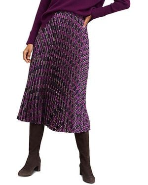 Hobbs Kayla Pleated Skirt - Purple