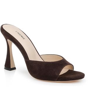 L'Agence Avery Slide High Heel Sandals - Brown
