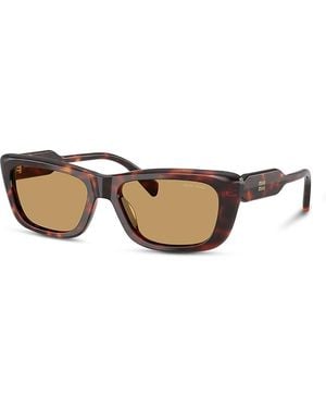 Miu Miu Rectangular Sunglasses, 56Mm - Multicolor