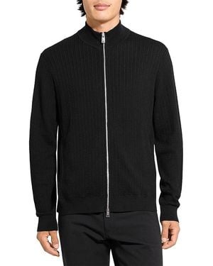 Theory Walton Textured Sweater Jacket - Black