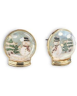BaubleBar Snow Globe Statement Stud Earrings - White