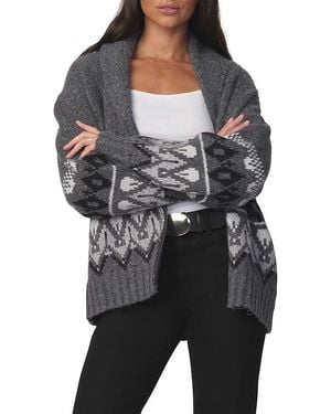 Joe's Jeans The Inga Fair Isle Zip Front Cardigan - Black