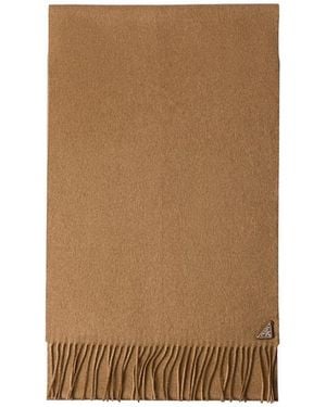 Prada Silk And Cashmere Scarf - Natural