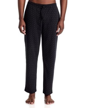 BOSS Cotton Blend Waffle Drawstring Sweatpants - Black