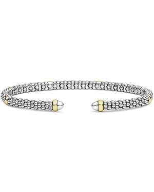 Lagos 18K & Sterling Signature Caviar Mini Versa Torque Bracelet - White