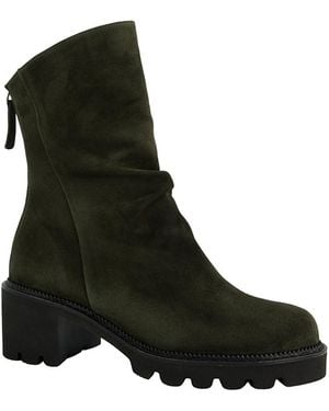 Paul Green Fabian Suede Mid Calf Boots - Black