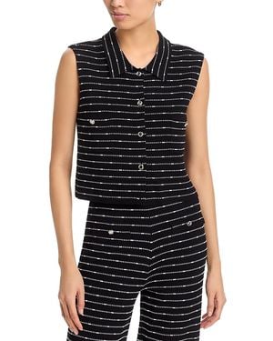 MILLY Lainey Knit Top - Black