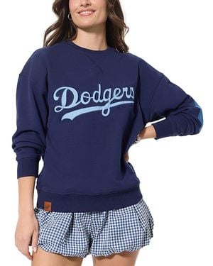 Terez Denim Patch Crewneck Sweatshirt - Blue