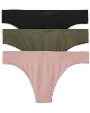 Calvin Klein Bonded Flex Seamless Thong, Pack Of 3 - Multicolor