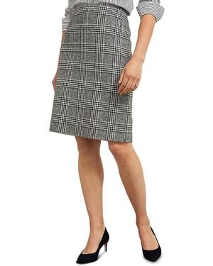 Hobbs Brea Plaid Skirt - Gray