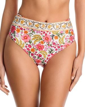 FARM Rio Banana Flowers High Waist Swim Bottom - Pink