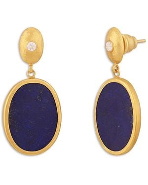 Gurhan 18K & 22K Rune Lapis & Diamond Drop Earrings - Blue