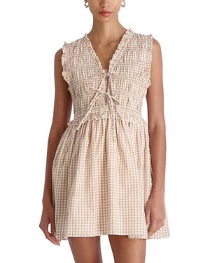 French Connection Rhodes Pop Gingham Smocked Dress - Pink