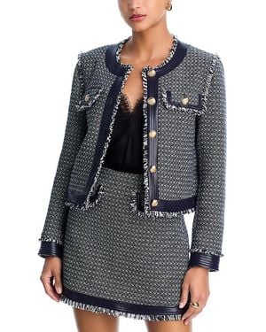 Cinq À Sept Birdseye Tweed Deva Jacket - Gray