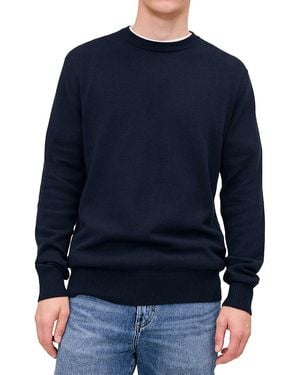 DL1961 Cotton & Cashmere Classic Crewneck Sweater - Blue