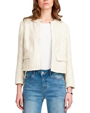 Elle Collection Sequin Jacket - White
