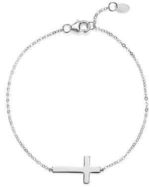 Aqua Bloomingdale's Fine Collection Cross Chain Bracelet - Metallic
