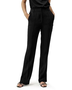 LILYSILK Silk Straight Leg Pants With Side Slit - Black